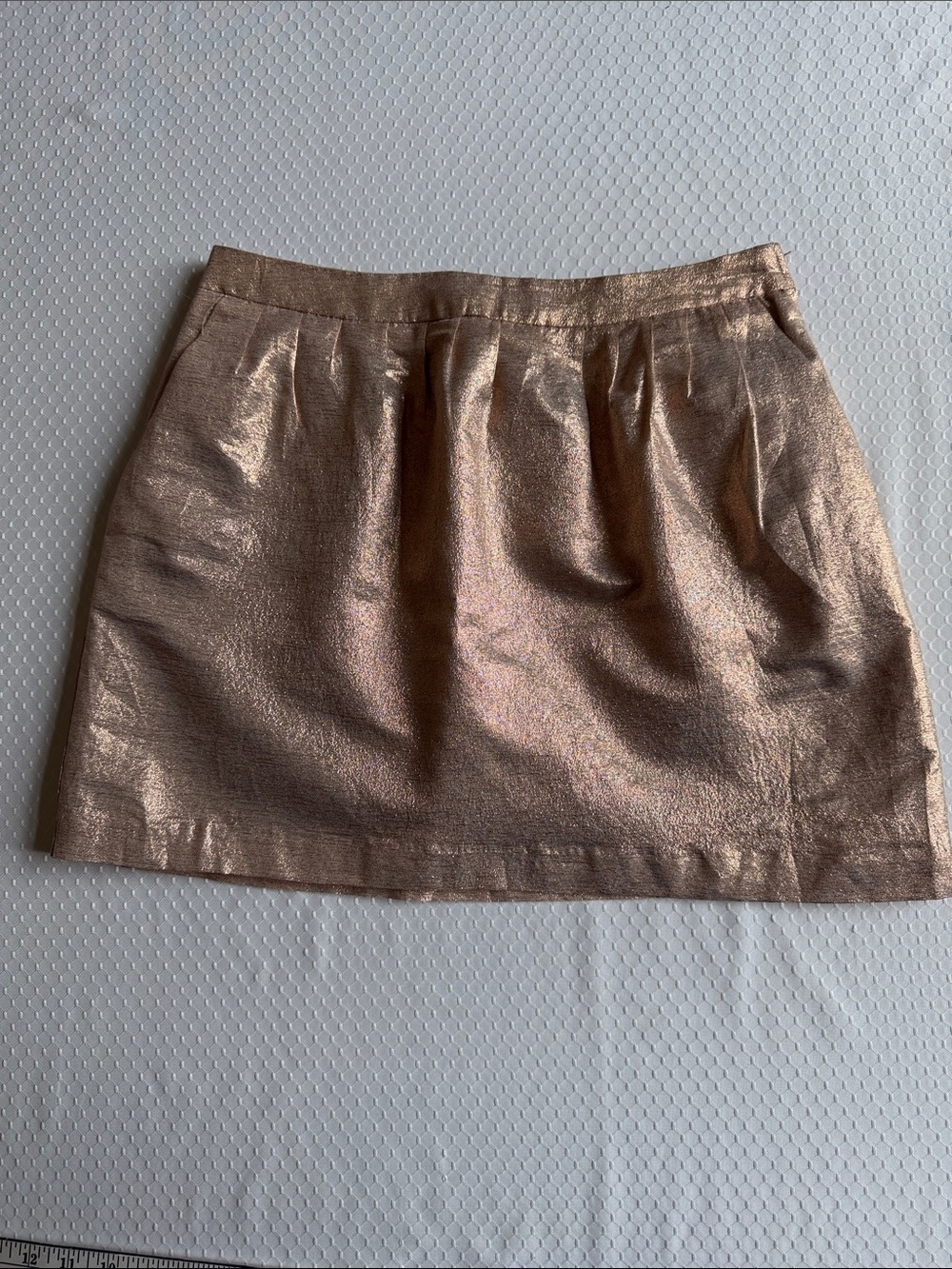 H&M Metallic Rose Mini Skirt